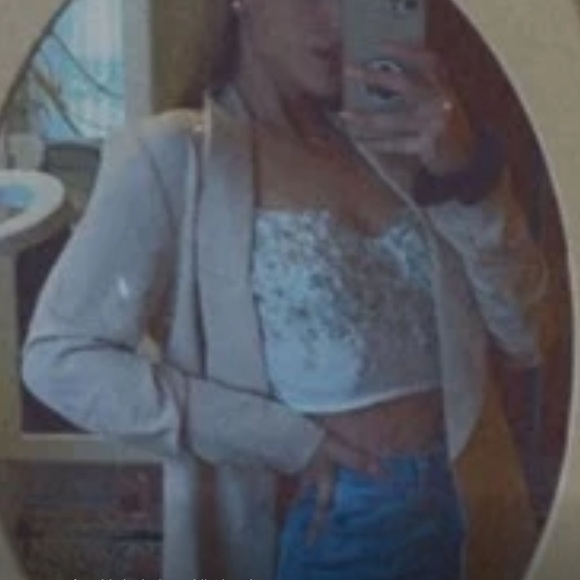 Gorgeous Gold Embroidered Floral Crop Top Bustier - Picture 7 of 7